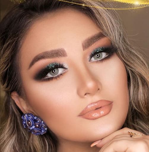 لنز رنگی دهب آکوا Dahab Gold aqua