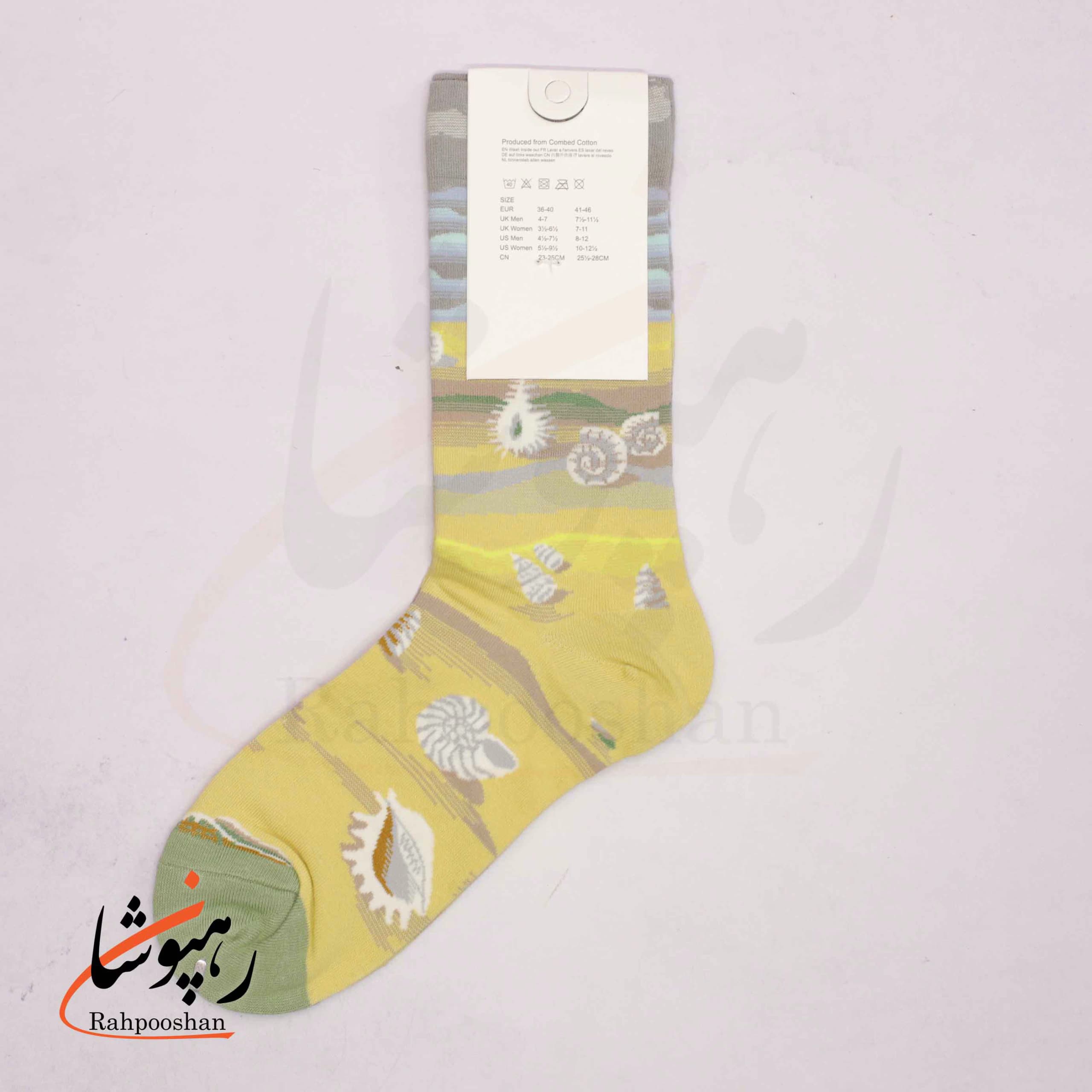 جوراب ساقدار موکسیائو (MOXIAO) طرح ساحل طلایی — تصویر ۳