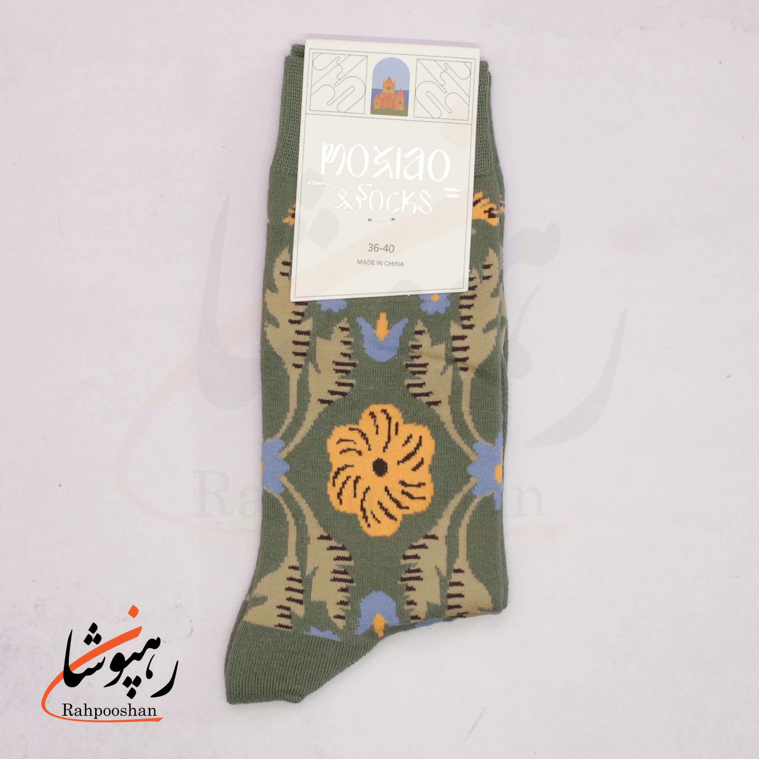 جوراب ساقدار موکسیائو (MOXIAO) طرح نقش و نگار طبیعت