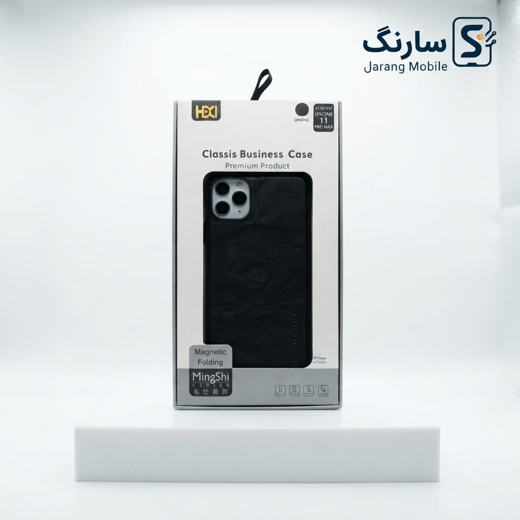 کیف کلاسوری طرح چرمی گوشی موبایل مدل HDD مناسب برای اپل iPhone 11 Pro-مشکی