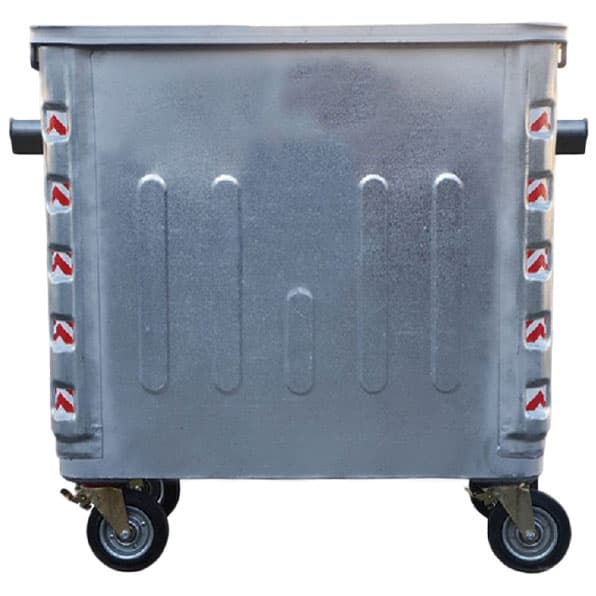 سطل زباله 1100 لیتری گالوانیزه دو میل