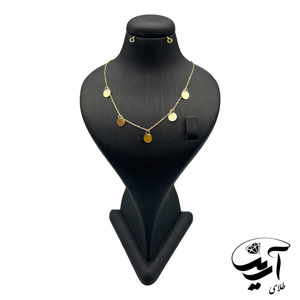 گردنبند طلا تی تی مدل پولکی (تحویل درب گالری)