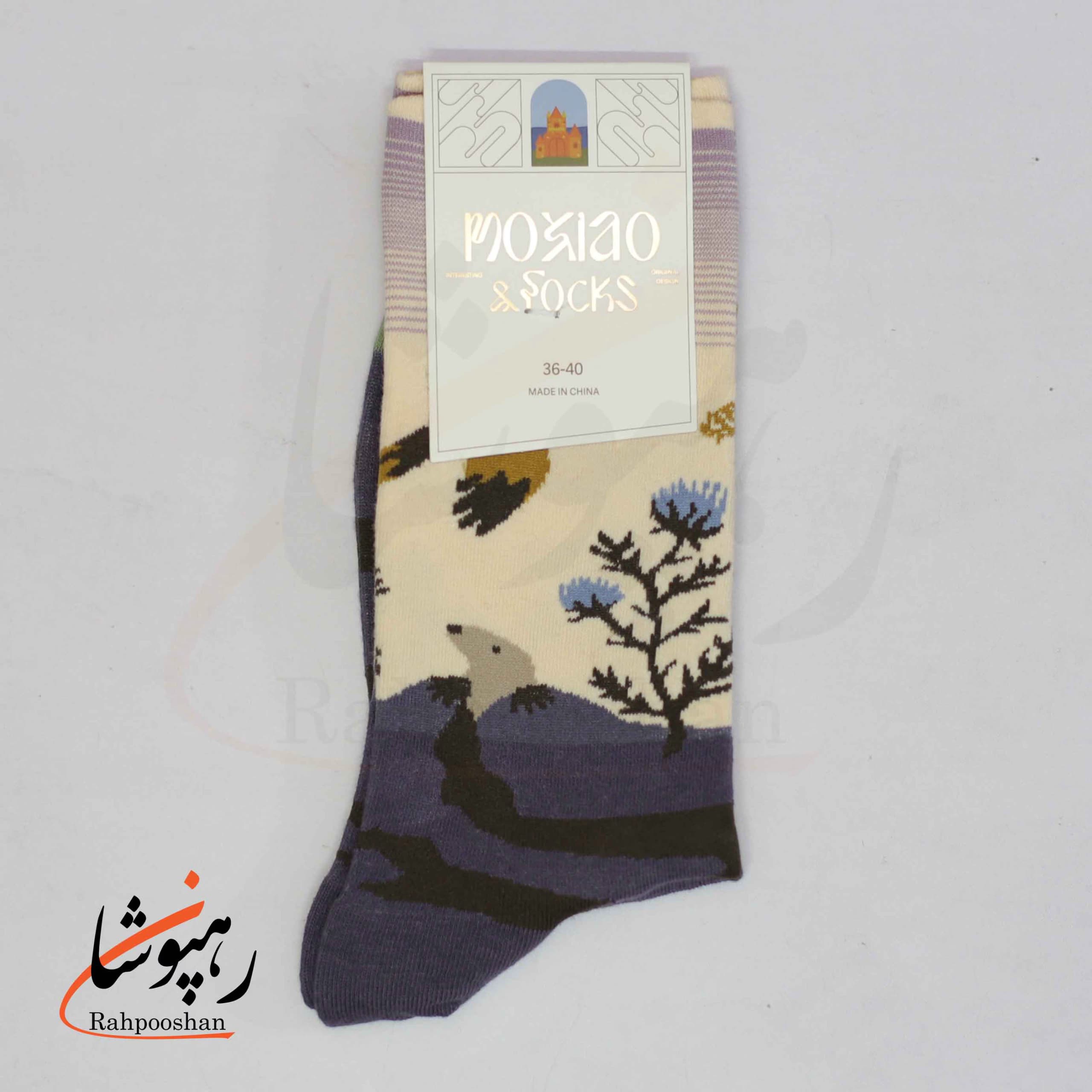 جوراب ساقدار موکسیائو (MOXIAO) طرح خانه موش کور — تصویر ۲