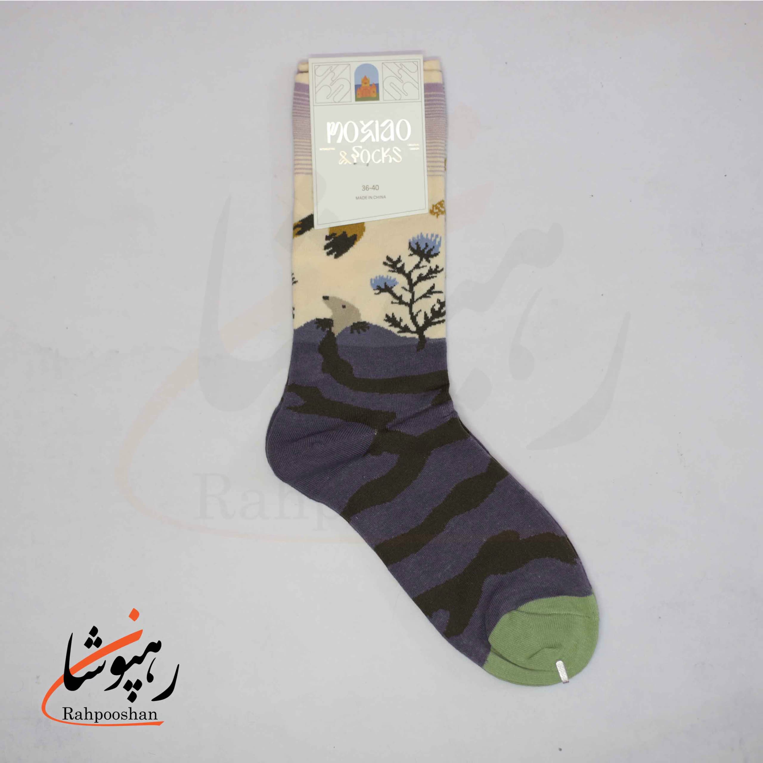 جوراب ساقدار موکسیائو (MOXIAO) طرح خانه موش کور — تصویر ۳