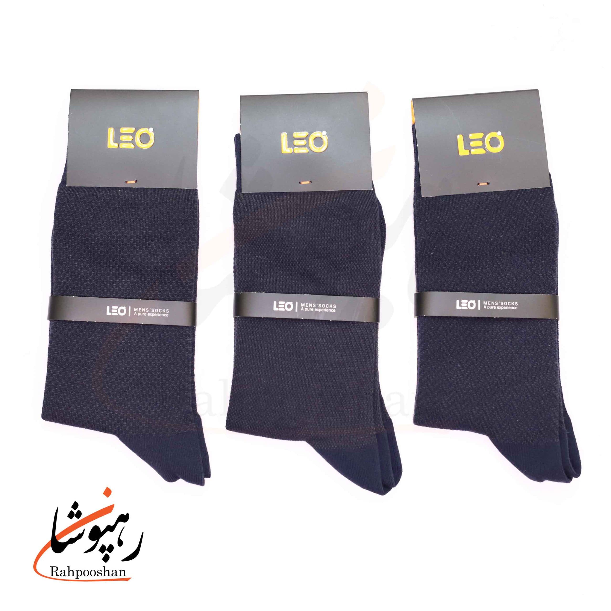 جوراب لئو LEO ساق دار دوفس سرمه‌ای تیره و سبز سیر (پک 6 عددی)(121) — تصویر ۳