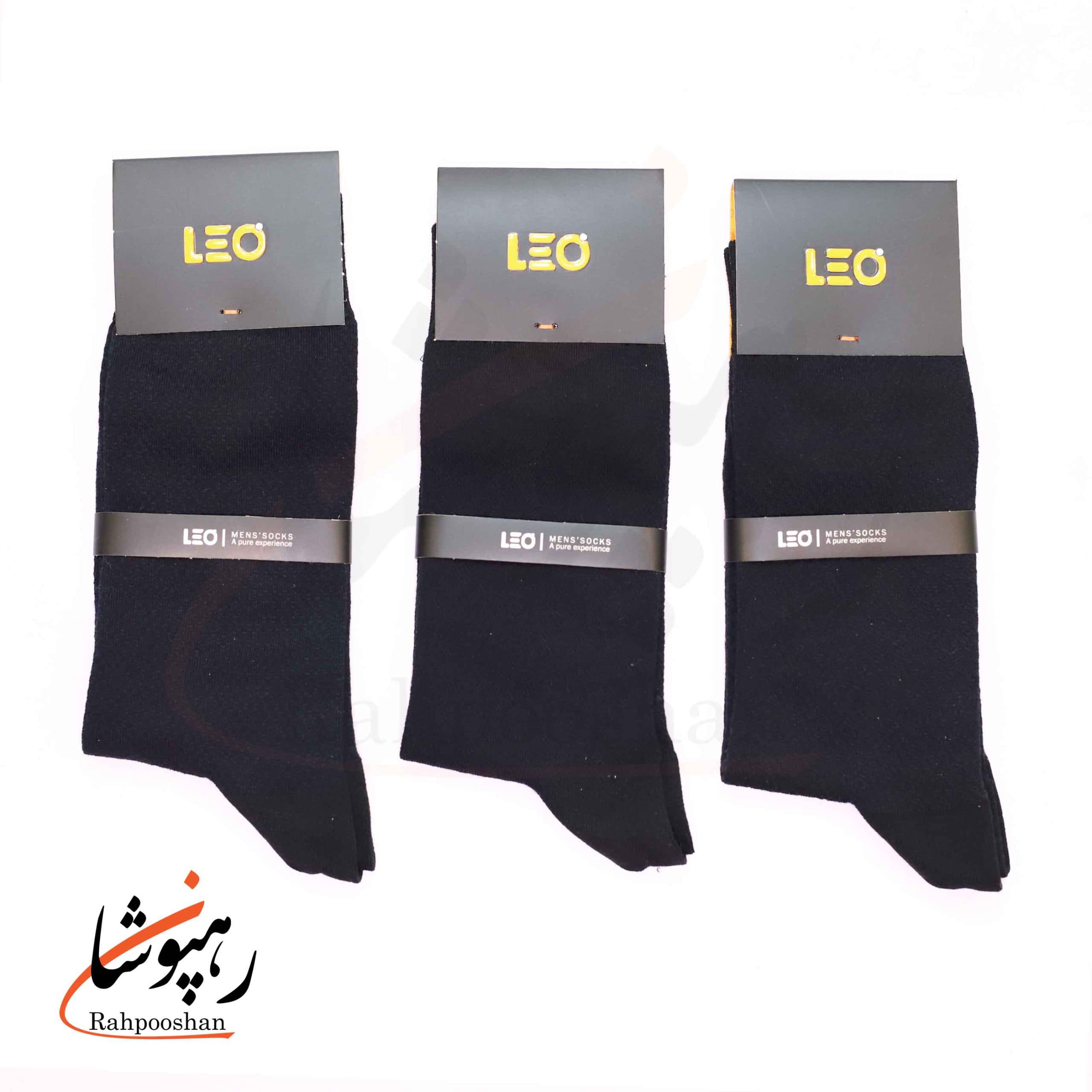 جوراب لئو LEO ساق دار دوفس مشکی سرمه‌ای تیره (پک 6 عددی)(125) — تصویر ۵