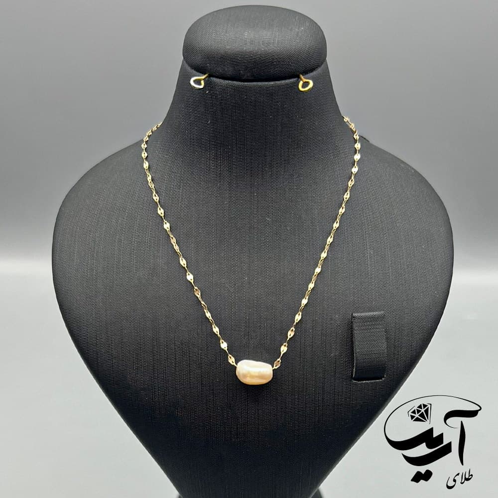 گردنبند مروارید و طلا کد P269