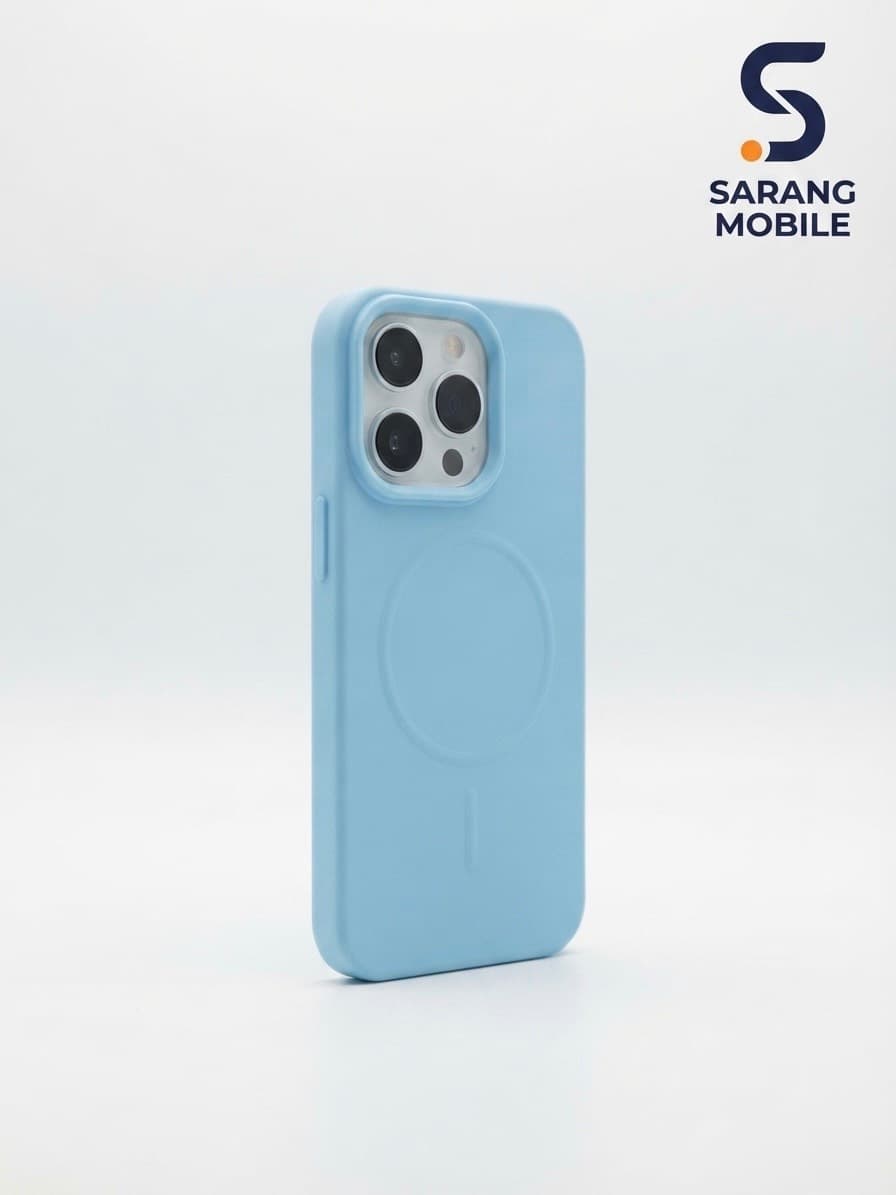 قاب سیلیکونی مگ سیف گرید B مناسب برای iPhoone 16Pro-آبی آسمانی