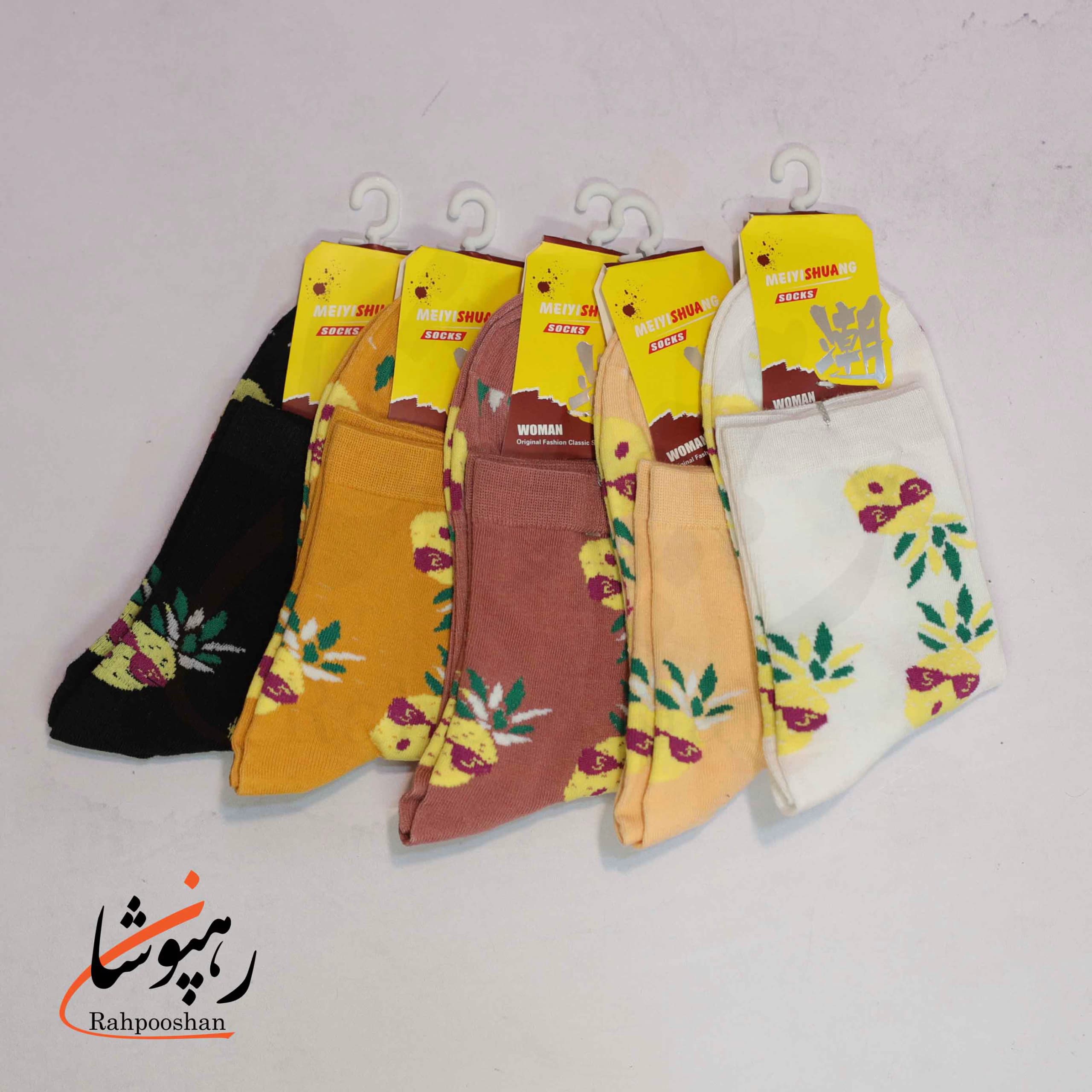جوراب ساق دار طرح آناناس (10 عددی)