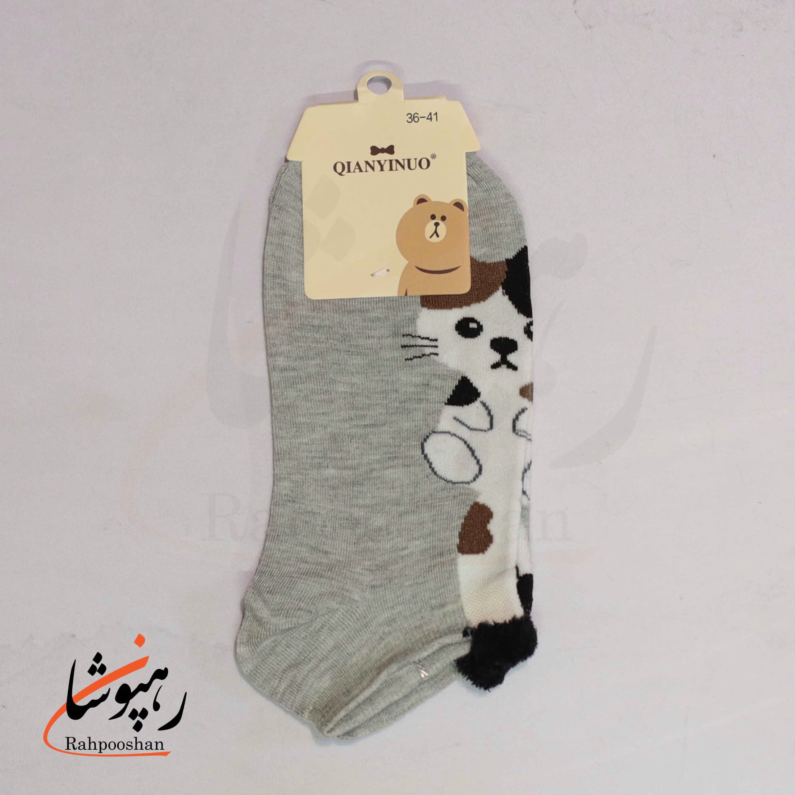جوراب کفی (زیر قوزک) طرح حیوانات (10 عددی) — تصویر ۵