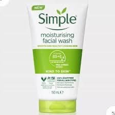 ژل شستشوی سیمپل پوست خشک و حساس Simple وزن 150 میل مدل Moisturizing Facial Wash