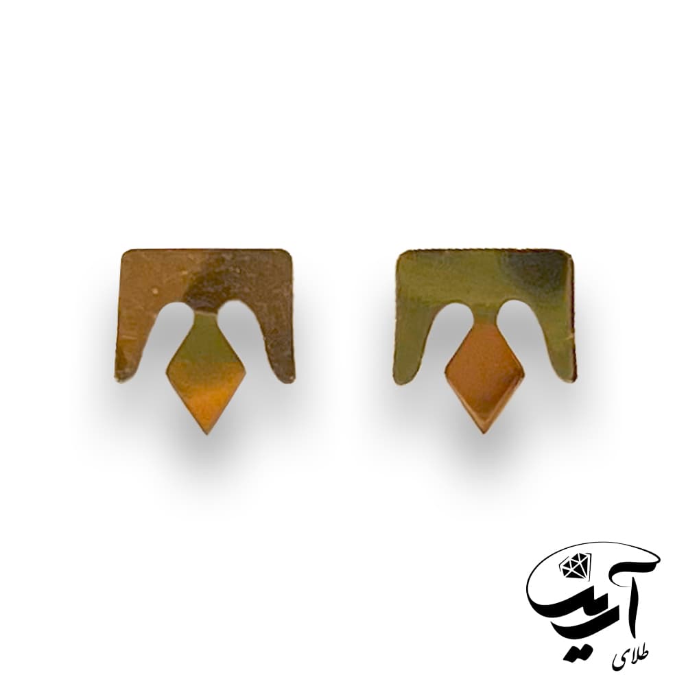 گوشواره طلا لیزری مدل تاج کد p253
