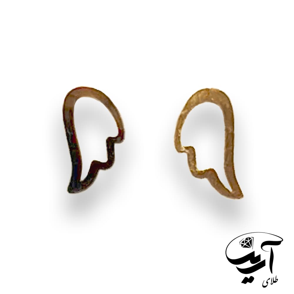 گوشواره طلا لیزری مدل بال کد p252
