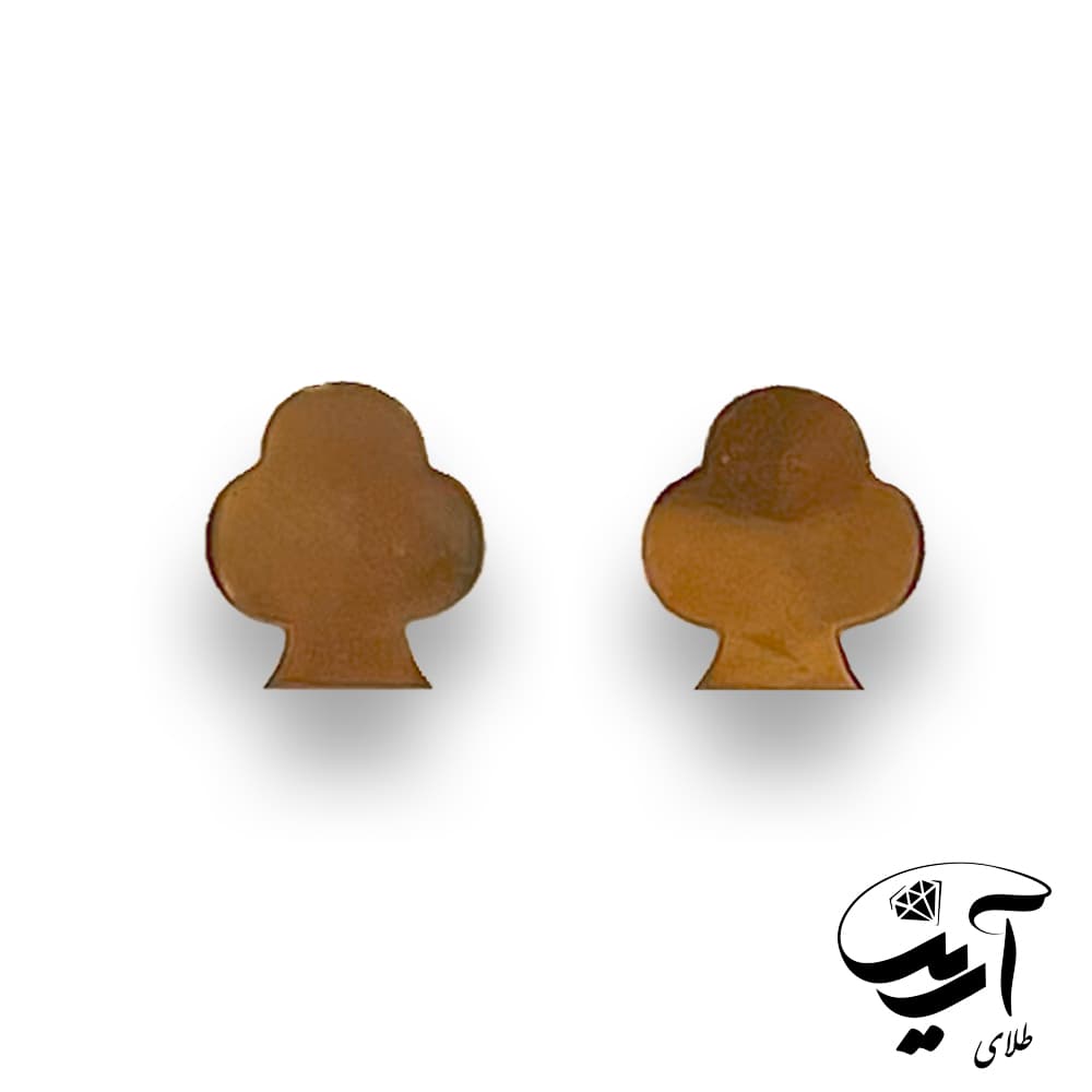 گوشواره طلا لیزری مدل شبدر کد p251
