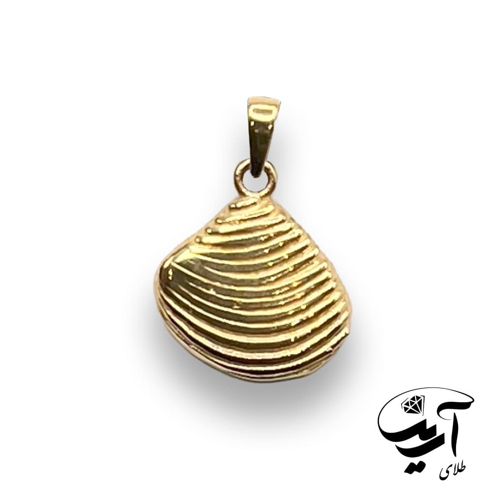 پلاک طلا مدل صدف کد P236