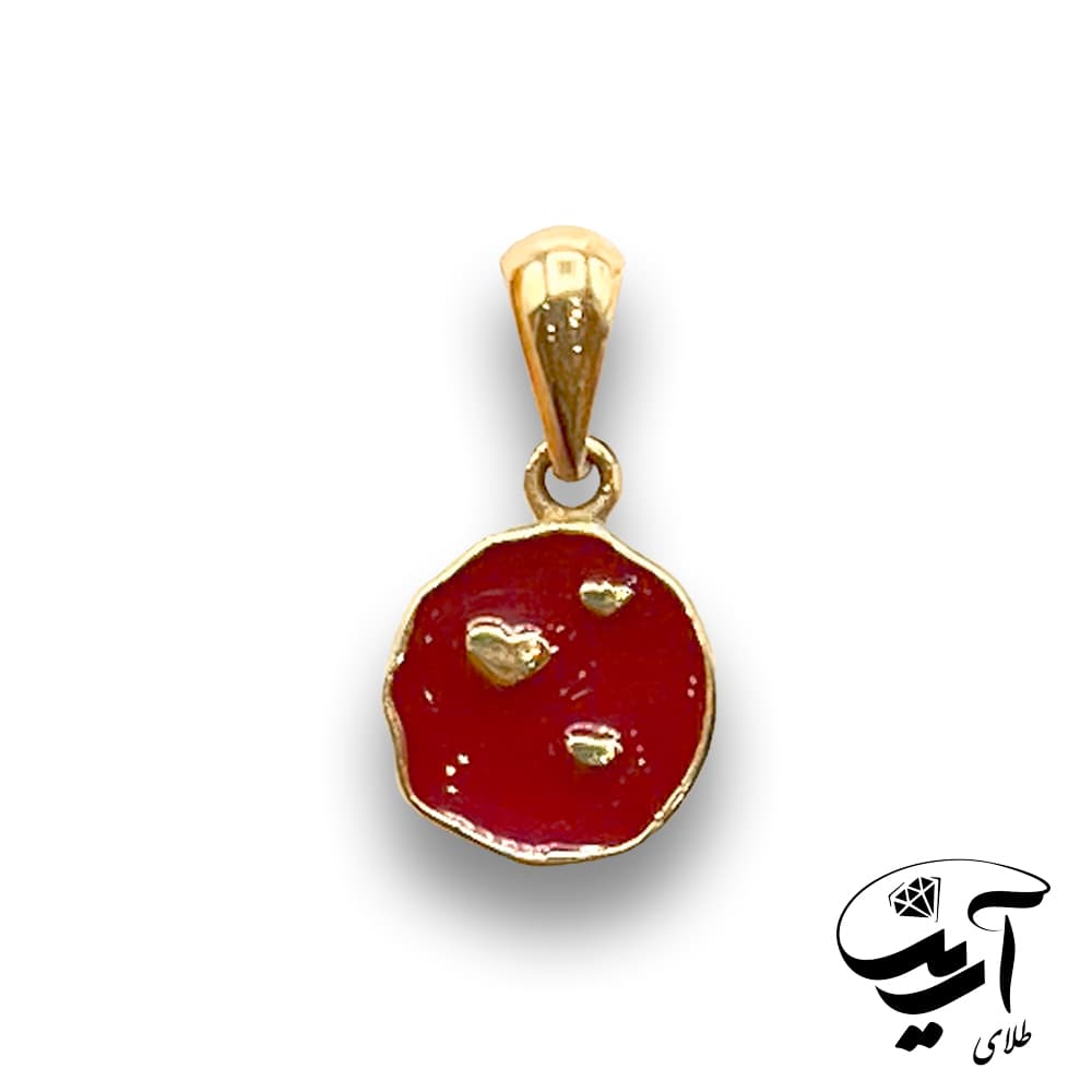 پلاک طلا میناکاری مدل کوکی کد P232