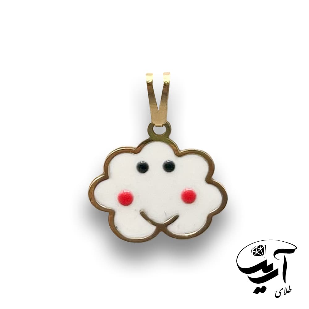 پلاک طلا میناکاری مدل ابر کد P227