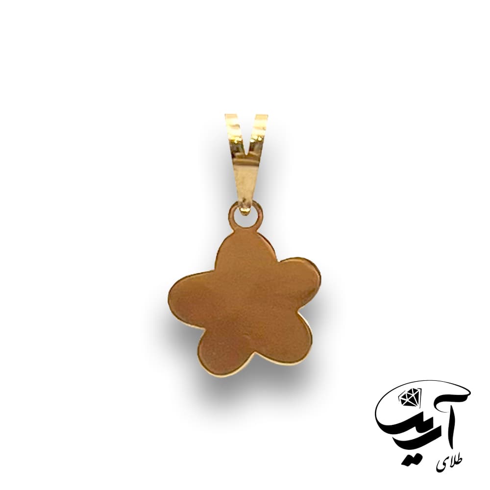 پلاک طلا لیزری مدل گل کد P206