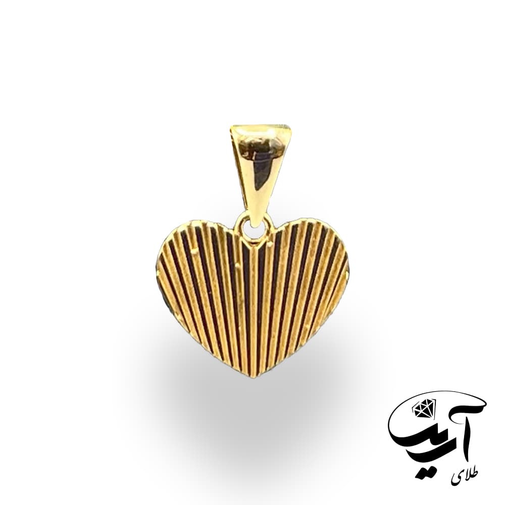 پلاک طلا مدل قلب کد P196