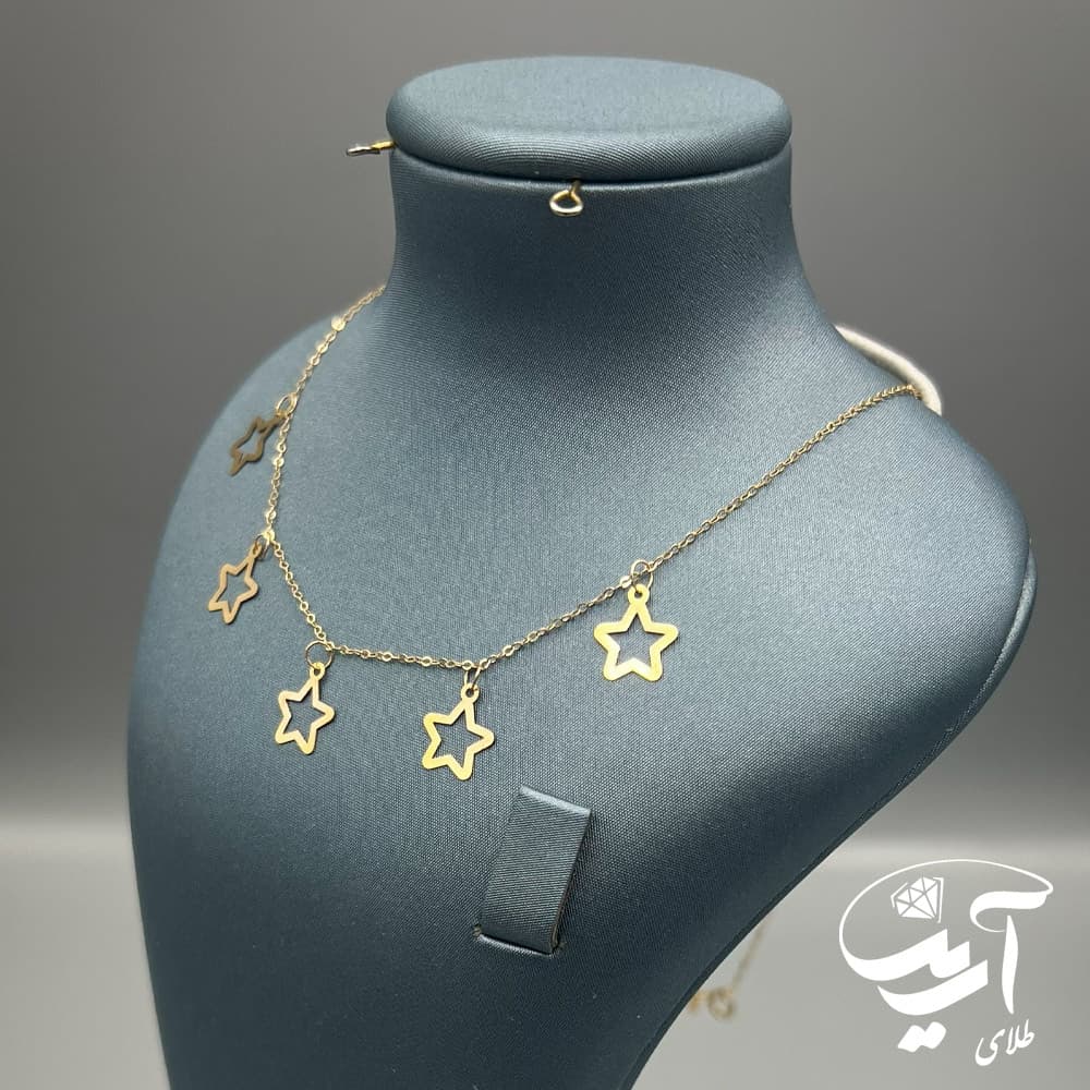 گردنبند طلا تی تی مدل ستاره