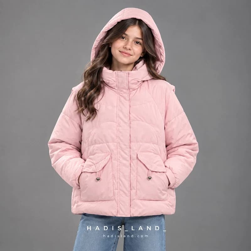 کاپشن دخترانه وارداتی کد CL-00163 — تصویر ۲