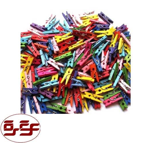 گیره دکوری مدل چوبی رنگی