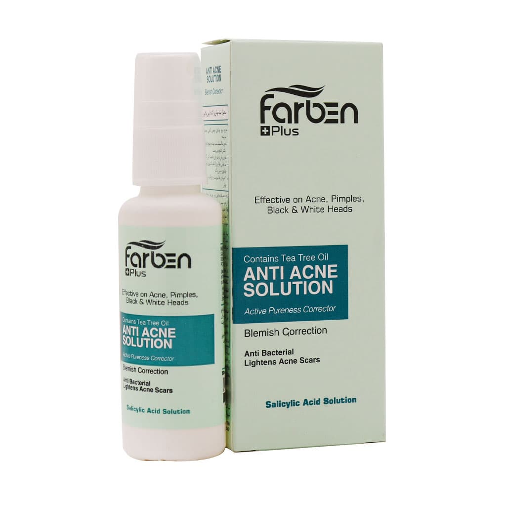 محلول ضد جوش و آکنه فاربن حجم 50 میلی لیتر ا Farben Anti Acne Solution 50 ml