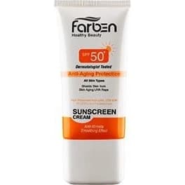 کرم ضد آفتاب فاربن SPF50 مدل Anti-Aging حجم 50 میلی لیتر- رنگی ا Farben Anti-wrinkle Sunscreen Cream 50ml