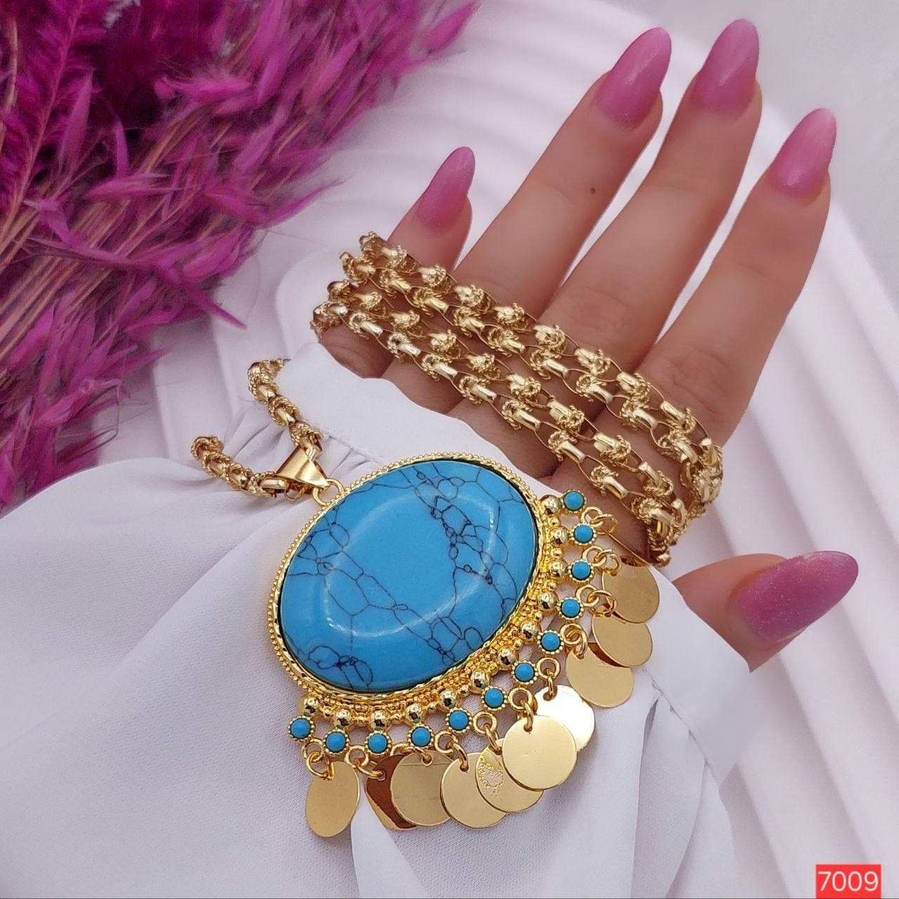 گردنبند بلند طرح طلا کد7009