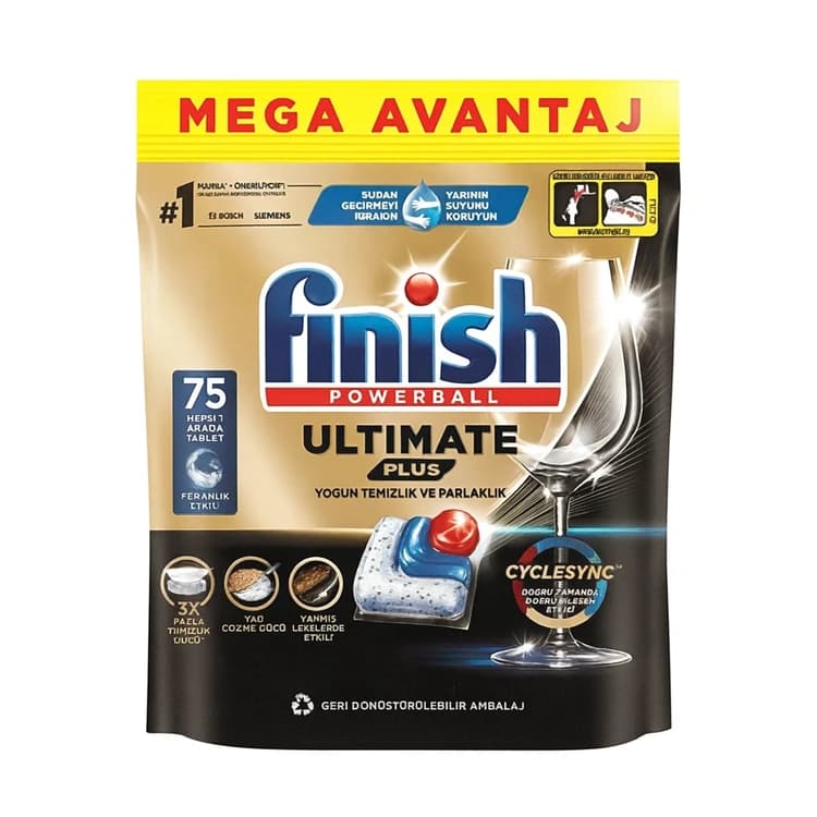 قرص ماشین ظرفشویی فینیش (finish )پلاس 75عددی