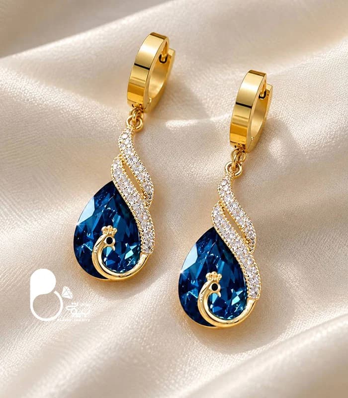 گوشواره زنانه ترک مدل جان سو طرح حلقه ای — تصویر ۵