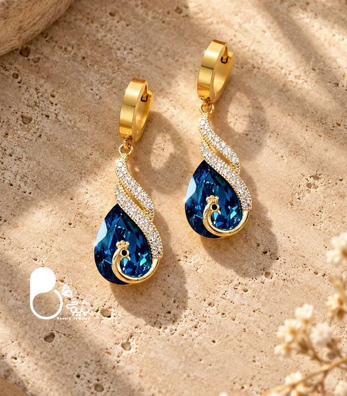 گوشواره زنانه ترک مدل جان سو طرح حلقه ای — تصویر ۳