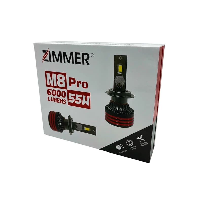 هدلایت لامپ خودرو زیمر مدل M8 pro بسته دو عددی