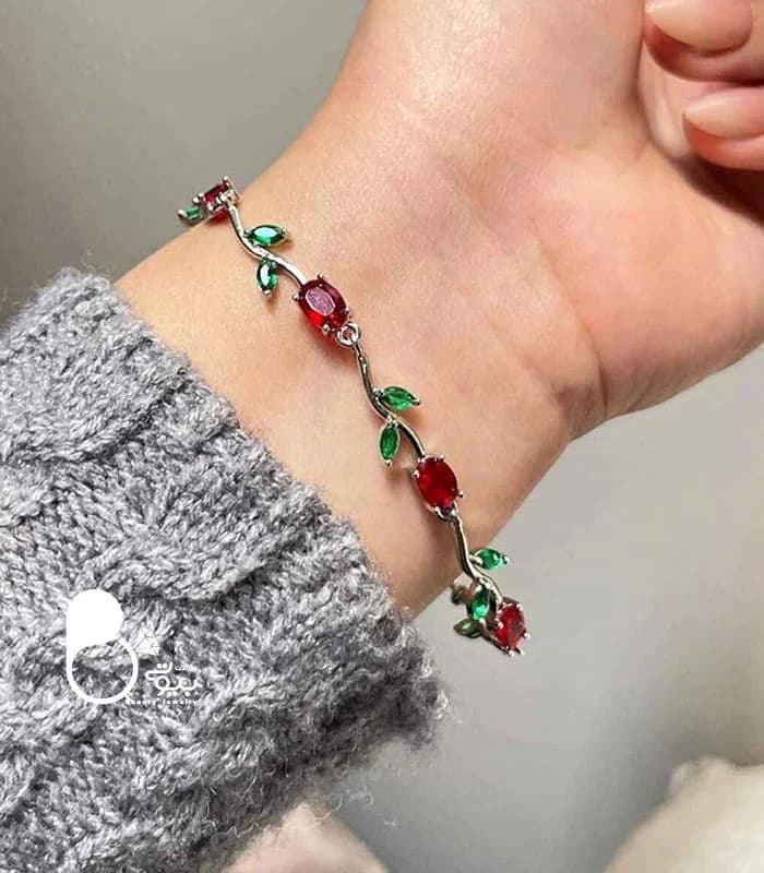دستبند زنانه رز دیو و دلبر سیلور — تصویر ۳