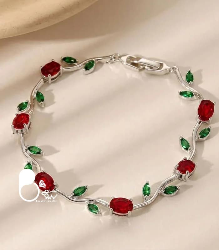 دستبند زنانه رز دیو و دلبر سیلور — تصویر ۴