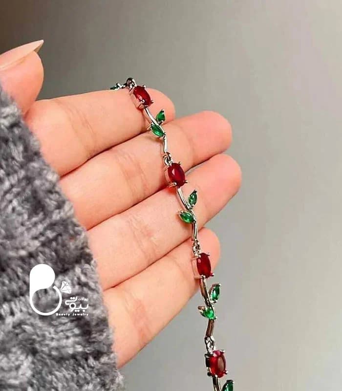 دستبند زنانه رز دیو و دلبر سیلور — تصویر ۵