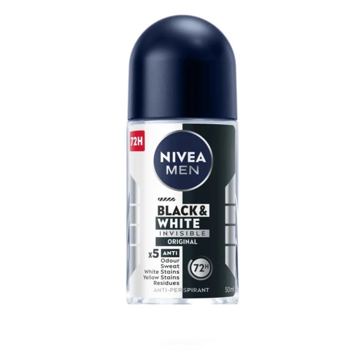 مام رول ضد تعریق مردانه نیوا black and white NIVEA حجم 50 میل