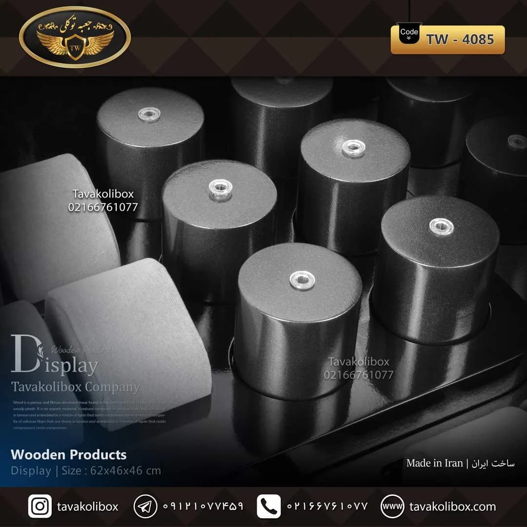 دیسپلی ساعت لوکس رنگ مشکی مدل : TW-4085 — تصویر ۲