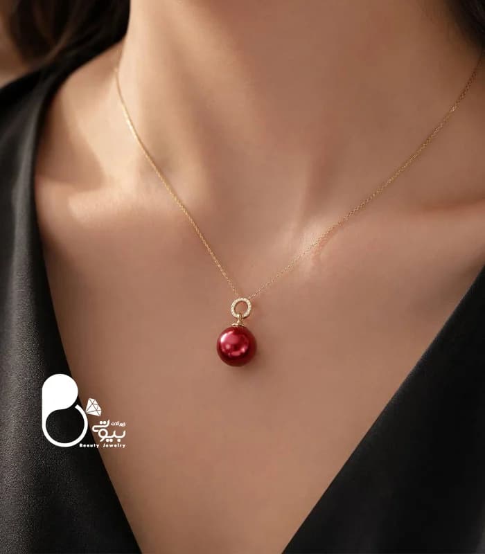 گردنبند زنانه مروارید چری ترک