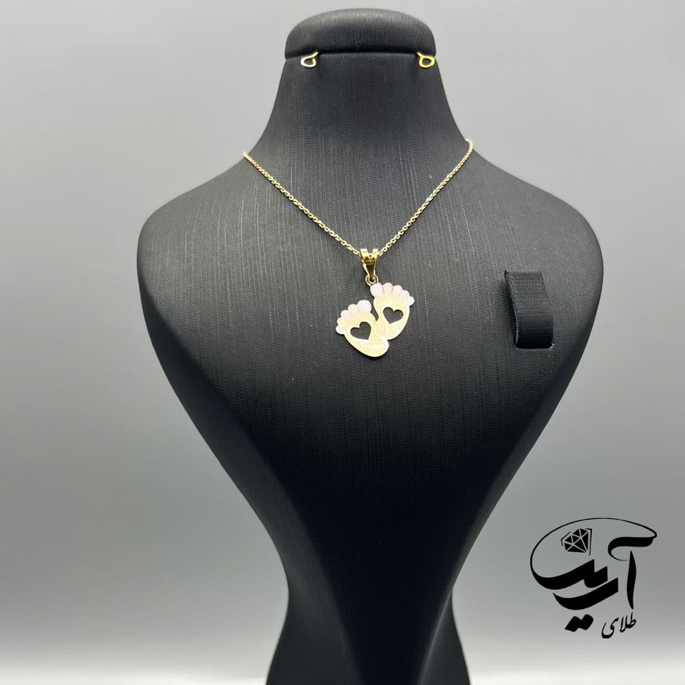پلاک طلا لیزری دو رنگ کد P191 بدون زنجیر