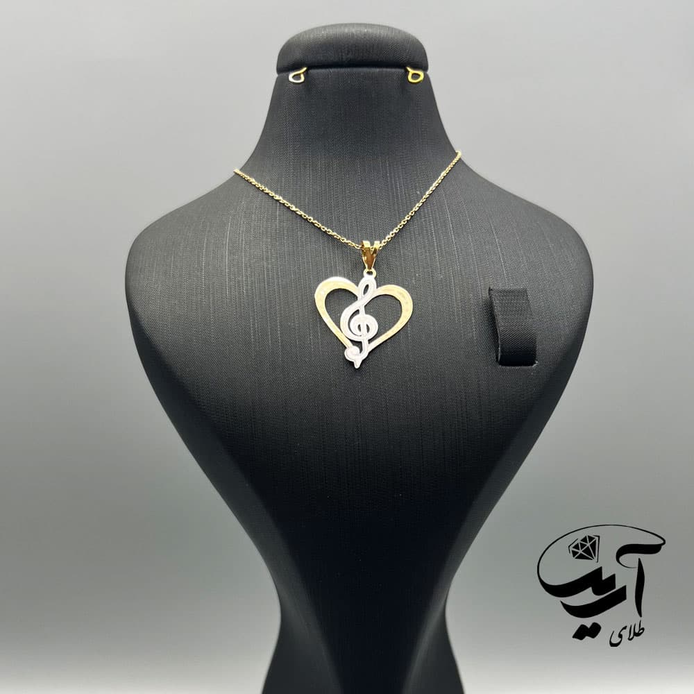 پلاک طلا لیزری دو رنگ کد P187 بدون زنجیر