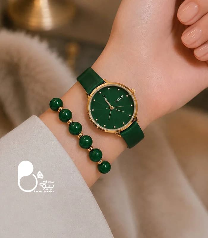 ست ساعت زنانه بولون گرین با دستبند — تصویر ۲