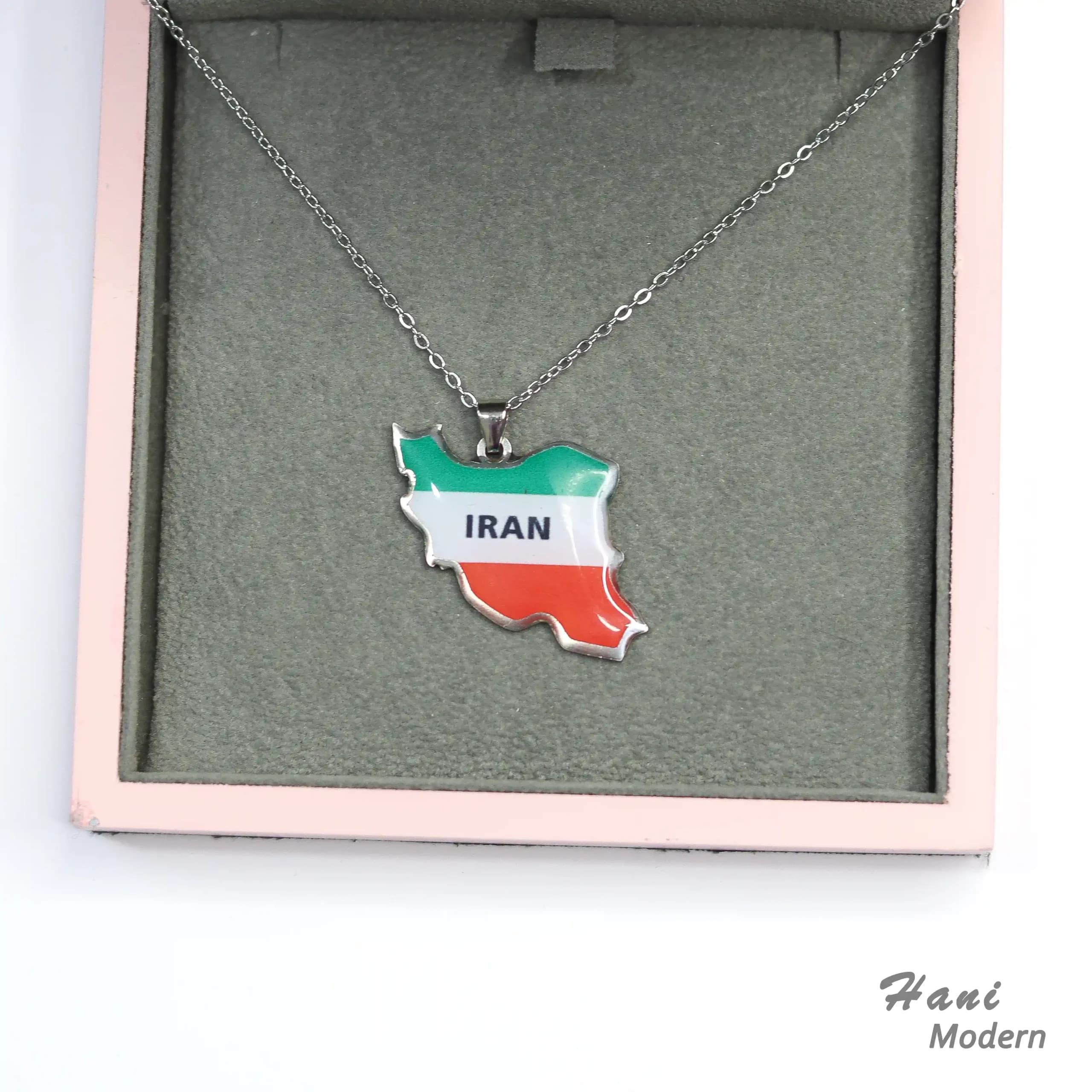 گردنبند پلاک نقشه ایران