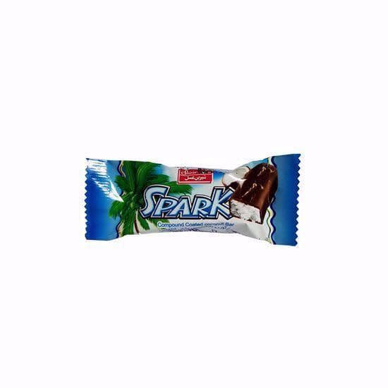 ویفر روکش دار شکلاتی 18 گرمی اسپارک با مغز نارگیل شیرین عسل