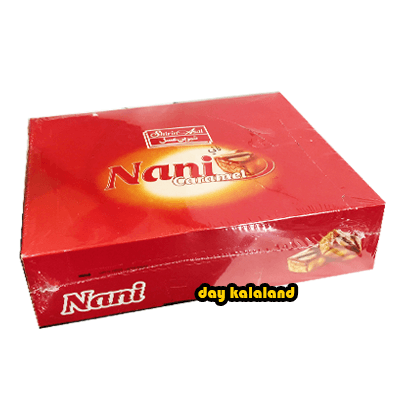 شکلات روکش دار شیری 800 گرمی نانی با مغز کارامل شیرین عسل