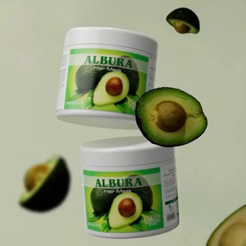 ماسک مو کاسه ای آلبورا مدل روغن آووکادو حجم 550 میلی لیتر — تصویر ۲