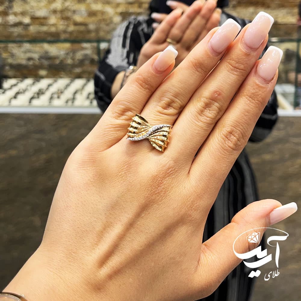 انگشتر طلا پاپیون کد 870 (تحویل درب گالری)
