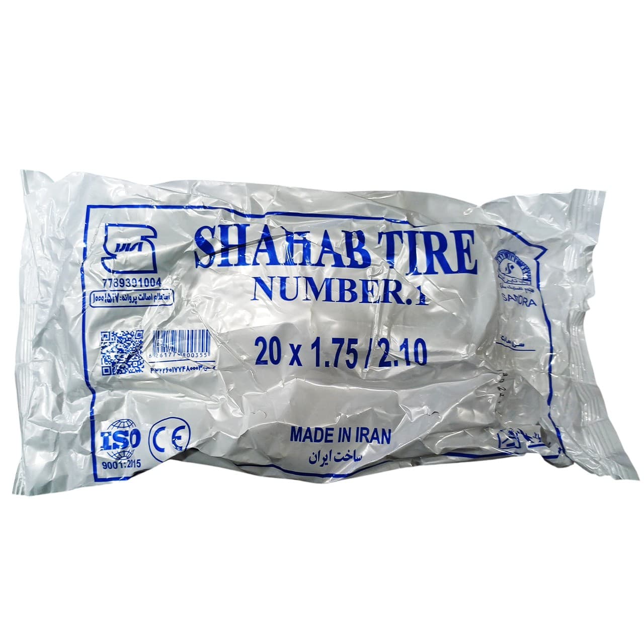 تیوپ دوچرخه شهاب سایز 20 مدل SHAHAB 20×2.10 — تصویر ۲