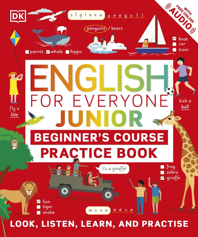کتاب English for Everyone Junior: Beginner’s Practice Book (انگلیسی برای همه کودکان؛ کتاب تمرین سطح مبتدی) نسخه انگلیسی PDF