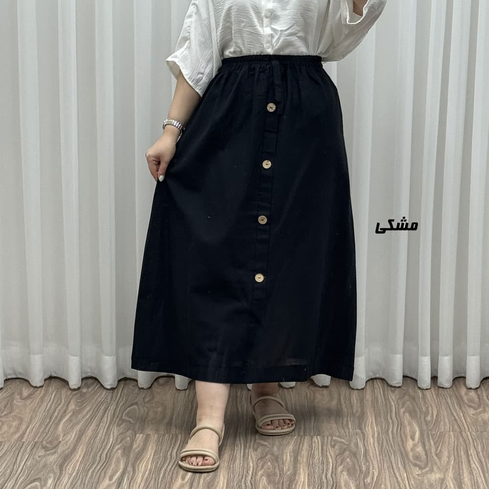 دامن زنانه لنین تمام دکمه کد F1905 — تصویر ۳